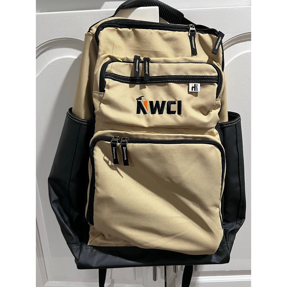 Heritage Supply Pro Laptop Backpack Tan Black Work Travel Bag Durable Multi-Pock